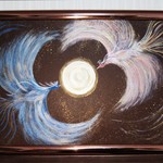 風水 開運絵画＊飛翔逢鳳凰~愛の和~愛情 恋愛 結婚 永久 家庭運 全体運