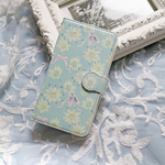 フランネルフラワー とトゥシューズ＊全機種対応＊手帳型スマホケース