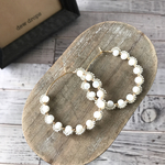 ✳︎上品♡マザーオブパールのフリルフープピアス✳︎