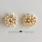 大人気！雪の花パールピアス/イヤリング