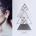 【送料無料】ウロコ トライアングル ホワイト シンプル ゴールド