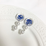 ≀ くすみ青×パール アクセサリー≀