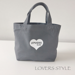 LOVERSトートバッグ(グレー×ホワイト)