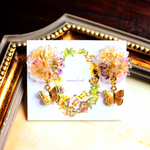 10月限定です＊お花と蝶々のピアス