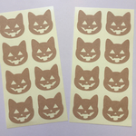 ＊送料無料＊《クラフト無地シール》 ネコハロウィン3cm100枚