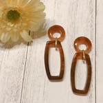 べっ甲大ぶりピアス、チタンピアス