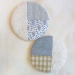  ＊  送料無料 ナチュラル パッチワーク コースター 2枚set  ＊