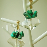 blue＋greenのイヤリング