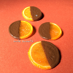 再販オレンジピールチョコのブローチ