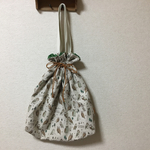 ＊SALE＊【森のフクロウ】巾着バッグ