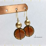 琥珀色の太陽☀ピアス／イヤリング
