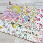 【sale】リバティパッチ＊ミニマット＊ピンク＆イエロー