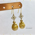 アンティークゴールドパールピアス／イヤリング