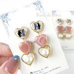 トリプルハートピアス/イヤリング