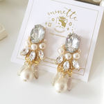  ♡ stone chandelier pierce♡