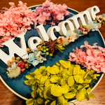 【welcome】ブルー系 ウェルカム  アルファベット オブジェ