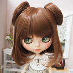 ネオブライス ウィッグ お団子くるりんボブ ショコラブラウン 10インチ/ドール Blythe 