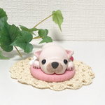 フレンチブルドッグの赤ちゃん 粘土細工の置物［インテリア 飾り］ 