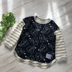  [100]   可愛いオオカミ柄のドロップTシャツ