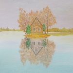 A little hut on the water（額縁なし）
