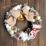 Xmas◇クリスマスリース◇スノーマンとベルLL 