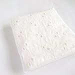 サニタリーケース　オフ白地レース 刺繍 