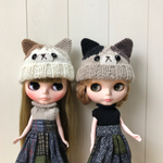 ネオブライスアウトフィット♡猫耳ニット帽子みけねこ