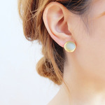 【TIME SALE】【chimie vintage collection-127 】フランスヴィンテージボタン・ノンホール樹脂ピアス 