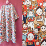 マトリョーシカ　ゆったりワンピース　赤