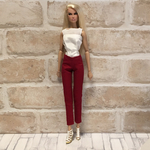 スリムパンツ ワインレッド【バービー Barbie ファッションロイヤリティ FR Poppyparker ポピーパーカー】
