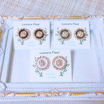 レトロボタンピアス/イヤリング