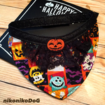 2018ハロウィンバンダナ(カボチャ黒レース)
