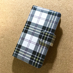 タータンチェック  No.13 白ベース 黒チェック スマートフォン ほぼ 全機種対応 スマホケース 手帳型ケース
