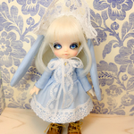 オビツ11サイズ服うさみみパステルブルードレスセット