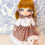 オビツ11サイズ服バブーシュカドレスセット(ブラウン②