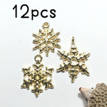 （12個）3種類の雪の結晶チャーム（L）