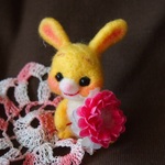 お花とうさぎ