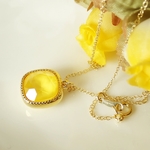 *N200*最高級スワロフスキー（バターカップ色）☆ネックレス
