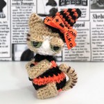 【送料無料】ハロウィン☆やさぐれ茶トラ猫*あみぐるみ