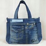 【SALE】両面Wポケット＊デニム3wayバッグ