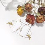 リボンハートフープイヤリング/ピアス