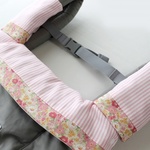 sale￥1,000ベルト＆首回りパッドセット（エルゴ*エルゴアダプト用）ピンクストライプ＆YUWA花柄
