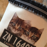 B様ご予約リバティ帆布＆6号帆布子猫ちゃんアップリケグログランフリルトートバッグ