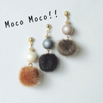 貼るピアス❇︎ファーボール❇︎秋ピアス❇︎シールピアス