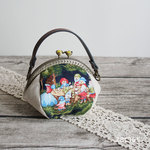 お花がま口ポーチ* Snow white