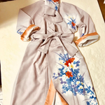 74.新品！着物リメイクピンクパールコート風ワンピース