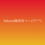 hikarui様専用ページ