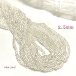 🌱国産 【約1200粒】パール 2.5mm 穴あき  貫通