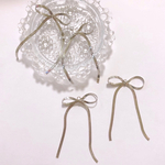 new*⋆2個♡リボン♡チェーン♡シルバー♡チャーム