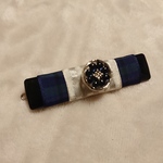 一点物★チェックリボンバレッタ